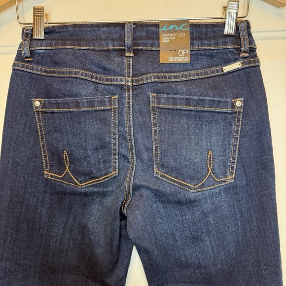 INC Skinny Leg Curvy Fit Crop Jeans Size 0 Petite NWT - Picture 4 of 14